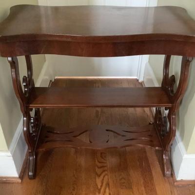 $195-2 tier accent table 29”H 30” x 16”