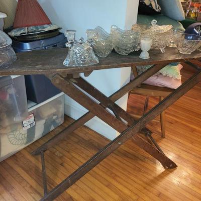 Antique wooden ironing board