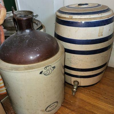 The blue and white striped cooler has been removed from this sale