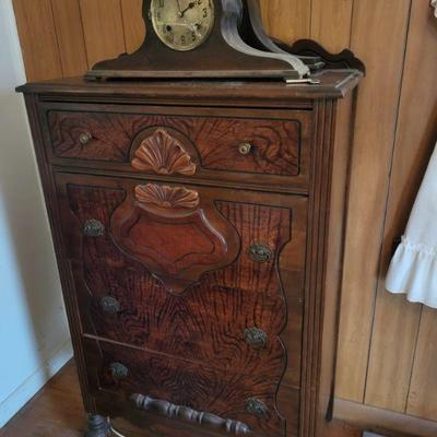 Antique tall boy dresser