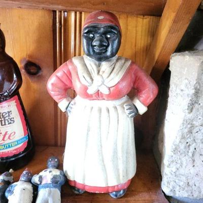 Cast iron Aunt Jemima coin bank
