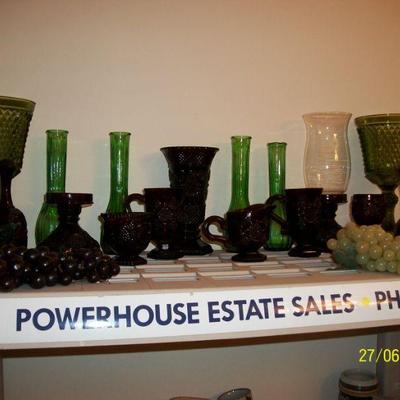 Ruby Red / Indiana Green 
Glassware