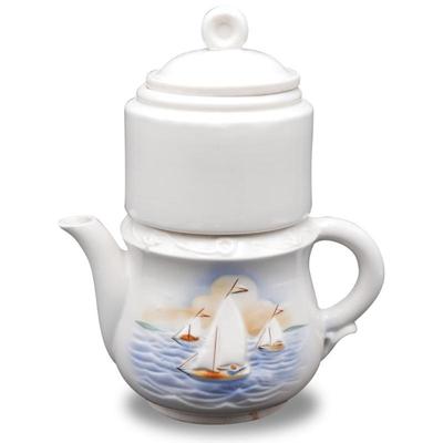 Vintage Porcelier Vintreous Tea Pot