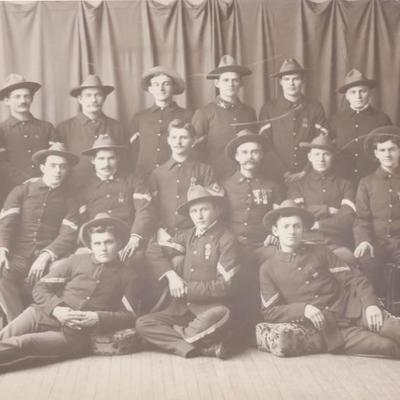 Large WW1-Era Grayscale Photo Print

