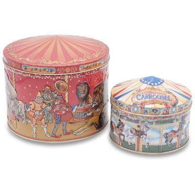 Lot of 2 Poul Friis Top Circus Tins