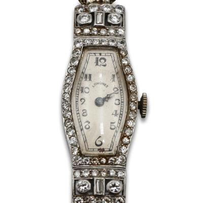 Longines 18K White Gold & Diamond Watch