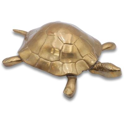 Vintage Brass Tortoise Statue