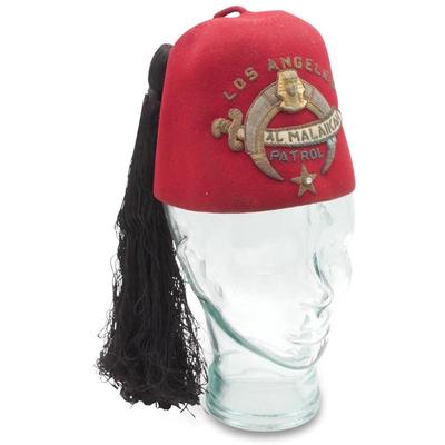 Vintage "Al Malaikah" Los Angeles Patrol Shriners Masonic Fez Hat With Tassel