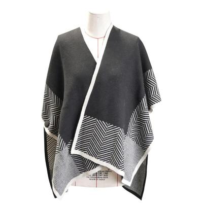 Adrienne Vittadini Women Sweater Shawl Geometric Knit