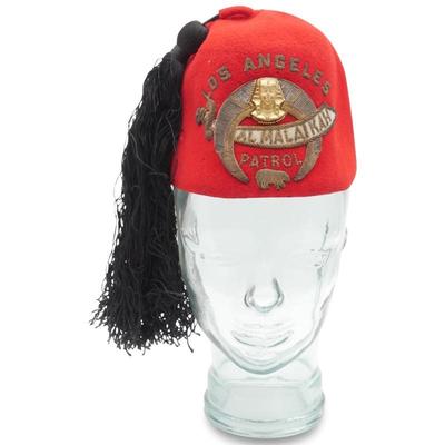 Vintage "Al Malaikah" Los Angeles Patrol Shriners Masonic Fez Hat With Tassel