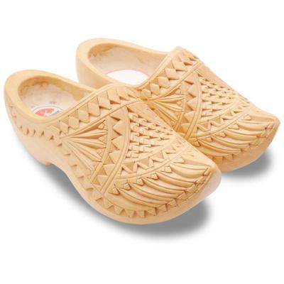 Handmade Carved Dutch Wooden Traditional Wedding Clog Shoes