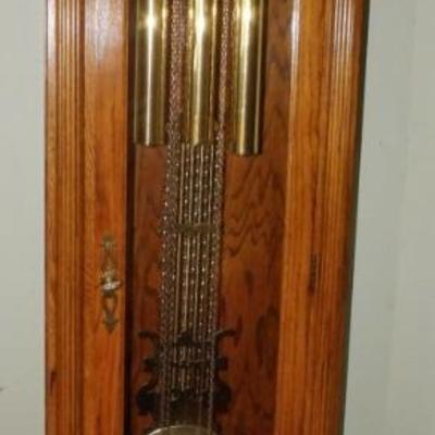 Oak Ridgeway Tall Case Clock With Time Strike and Chiming Mechanism 