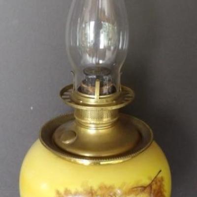 Fenton Kerosene Elk Banquet Lamp Base  Patent date 1896. 