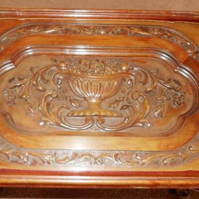 French Rococo Style Ornate Carved Serving Tray Tea Table. 