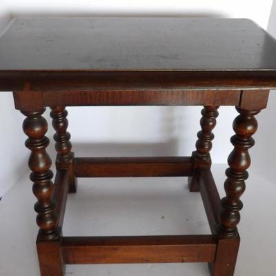 1930s Connact & Ball Furniture Jacobean Style Joint Stool. 