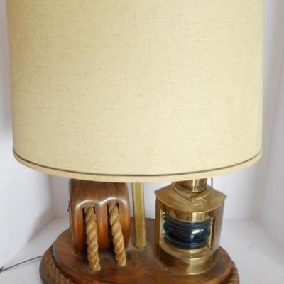 Superb Maritime Theme Large End Table Lamp.