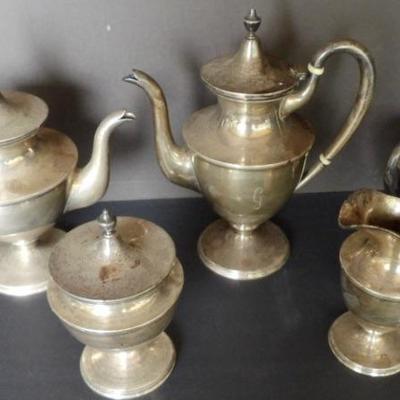 Steiff Sterling Five Piece Tea Set Style #051 