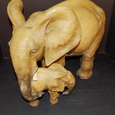 Large and Rare Italian Elephant With Calf Entitled "La Maternità". 