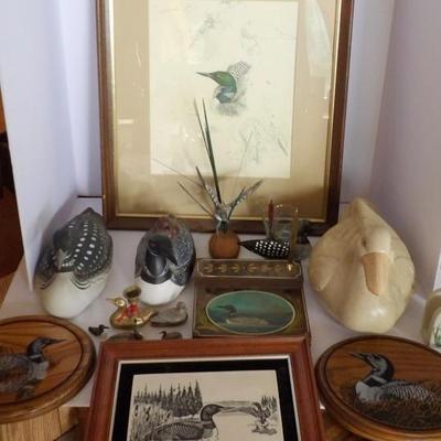 Loon and Duck Memorabilia Lot.