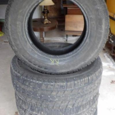 Set of Four 255/70R17 Studded Snow Tires.
