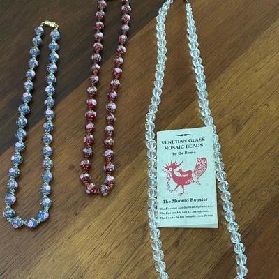 Murano Glass necklaces. 