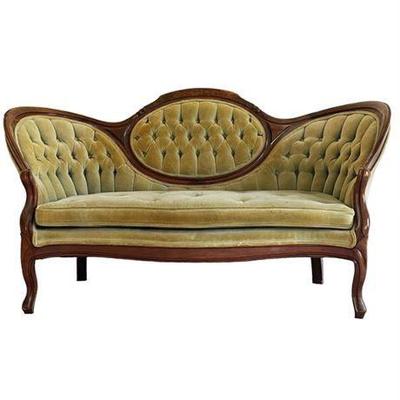 Lot 089   
Victorian Settee Sofa with Cameo-Style Back