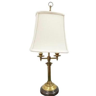 Lot 164   
Double Candle Brass Accent Table Lamp