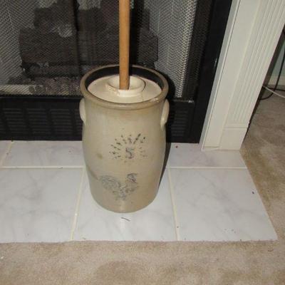 5 Gallon crock butter churn