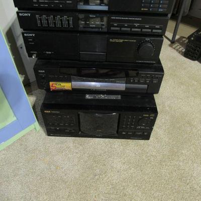 Tuner, equalixer, amplifier, CD player