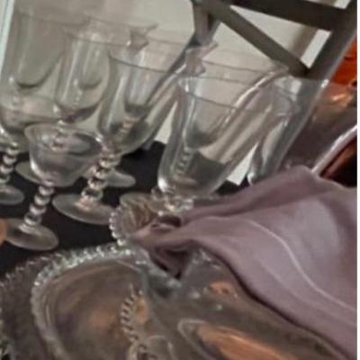 Large assortment of VintageCandlewick Imperial Glass