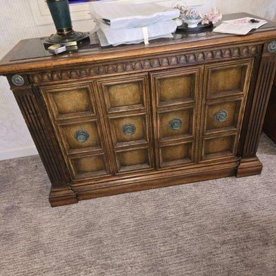 buffet with marble top