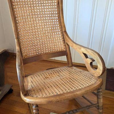 Caned Lincoln rocker