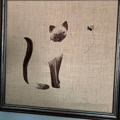 Siamese cat wall art