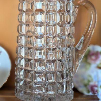 Mid-century clear pitcher
