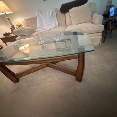 Glass coffee table (side view)