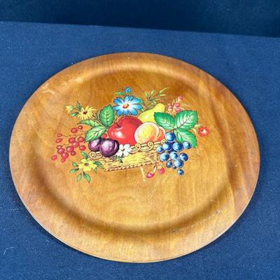 VINTAGE WOODEN PLATE