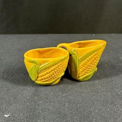 CORN CREAM AND SUGAR HOLDERS ROSEMEADE