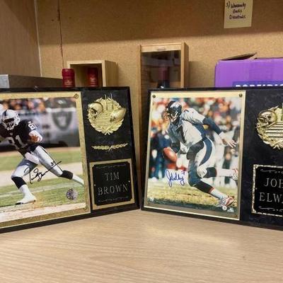 #50220 • John Elway and Tim Brown Autographed Memorabilia
