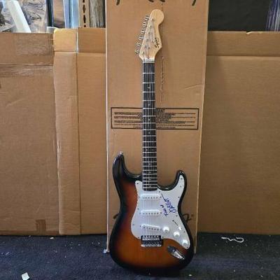 #10514 • Jimmy Buffet Autographed Electric Fender Squier Guitar
