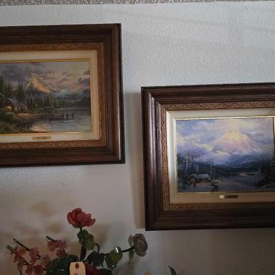 #60536 • (2) Framed Thomas Kinkade Canvas Prints
