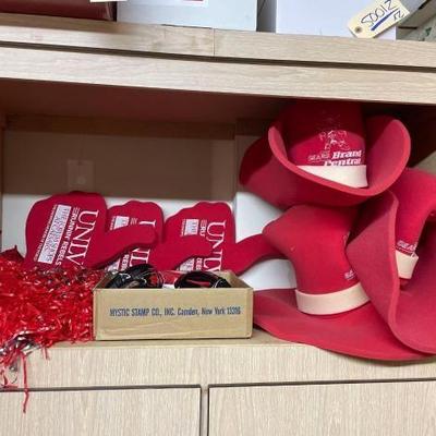 #50076 • UNLV Foam Cowboy Hats and Thumbs Pom Pom and Masks

