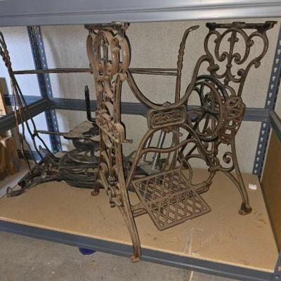 #13124 • (2) Vintage Cast Iron Treadles
