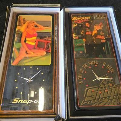 #10044 • (2) Vintage Snap-on Wall Clocks
