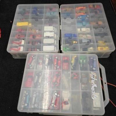 #10720 • (3) 48 Car Hot Wheels Carrying Case with Vintage Cars

