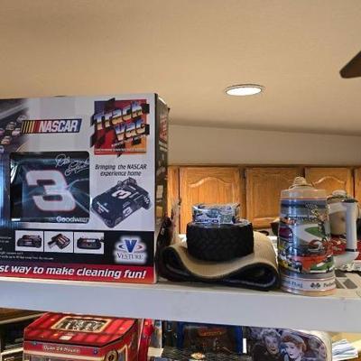 #60806 • Nascar Track Vac, Budweiser Stein, Action Racing Collectables Car, Dale Earnhardt Jr Rug and Couch Potatoes
