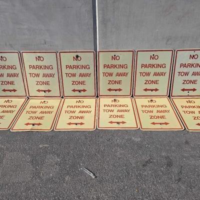 #12182 • (12) No Parking Tow Away Zone Traffic Signs
