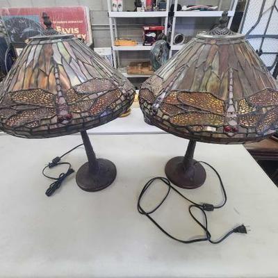 #1022 • (2) Tiffany Style Lamps
