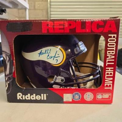 #1938 • Riddle Replica Autographed Minnesota Vikings Helmet
