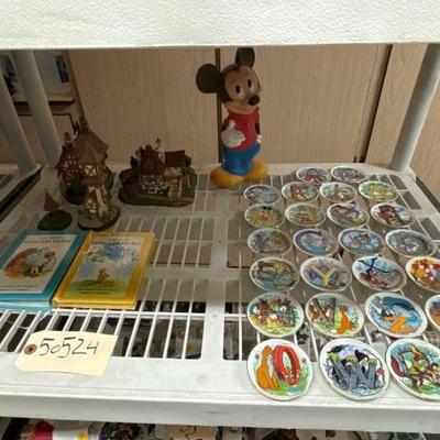 #50524 • Disney Decor Plates Mickey Mouse Figurine & (2) Pooh books & more
