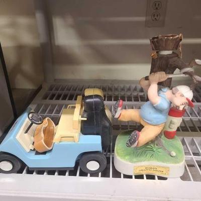 #1050 • (2) Golf Decanters
